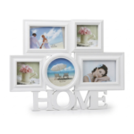برواز HOME العائلي الأبيض | 5 إطارات صور أنيقة لتزيين منزل